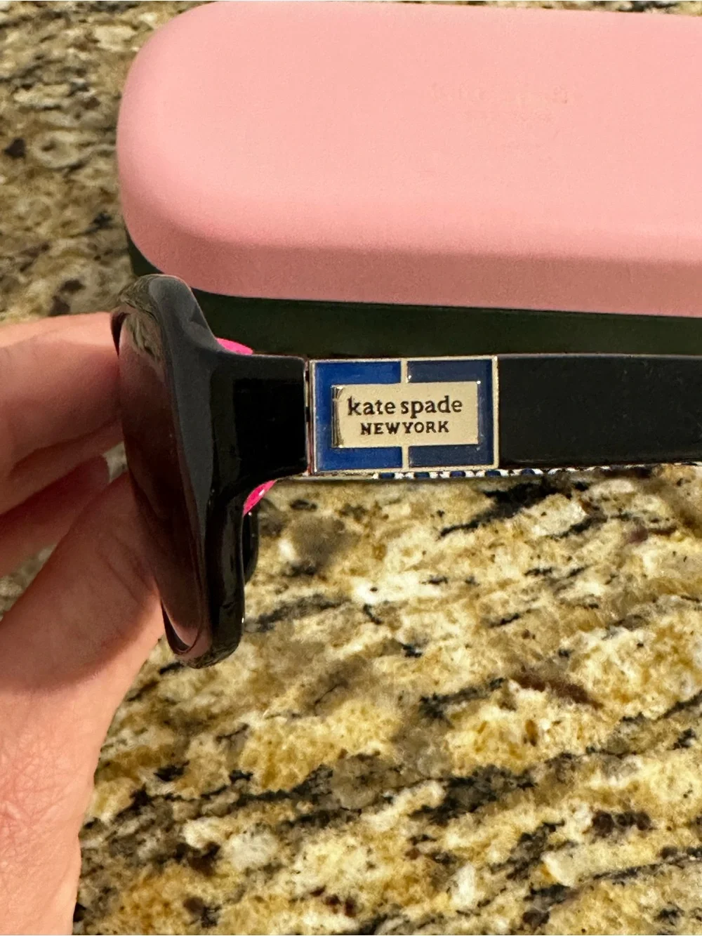kate spade Black Oval Women's Sunglasses with Case